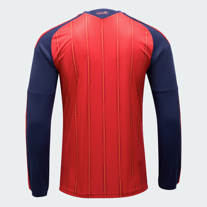 SPAIN 26 HOME Long Sleeve JERSEY (Fan's version)